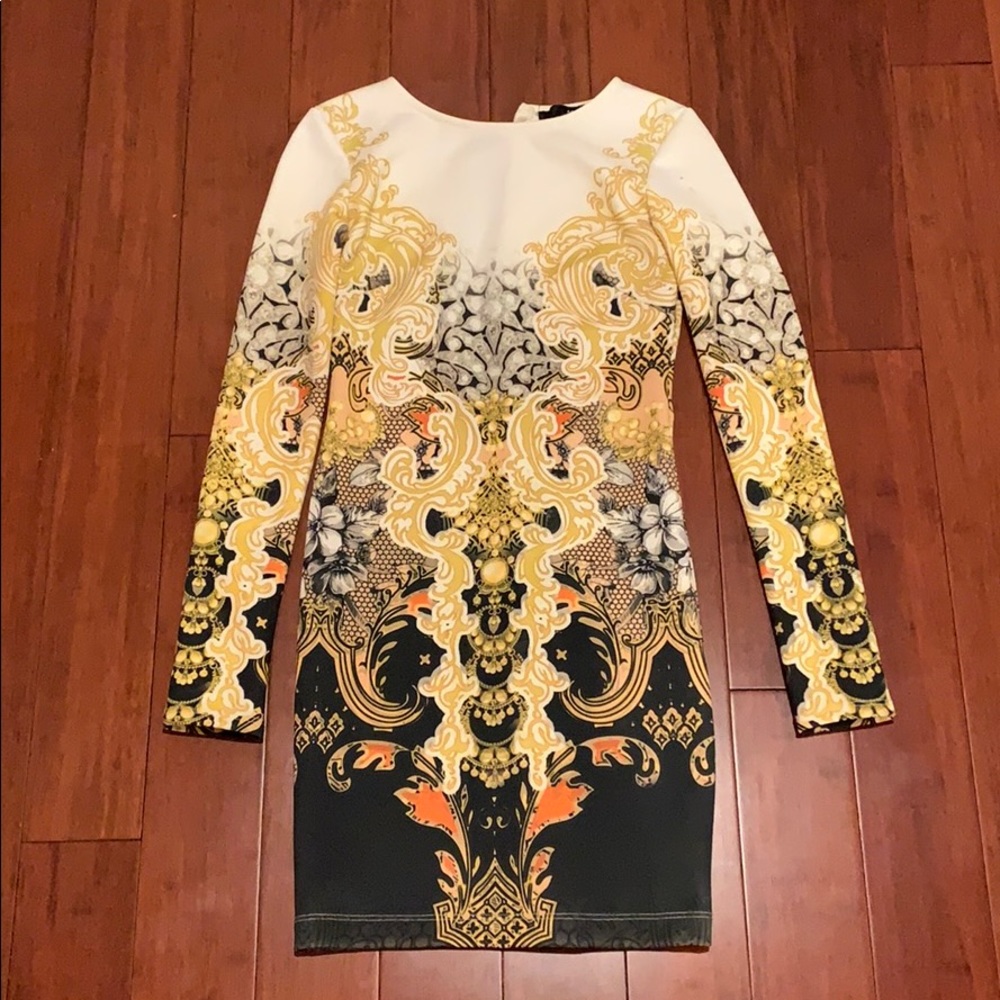 Aqua Paisley formal dress